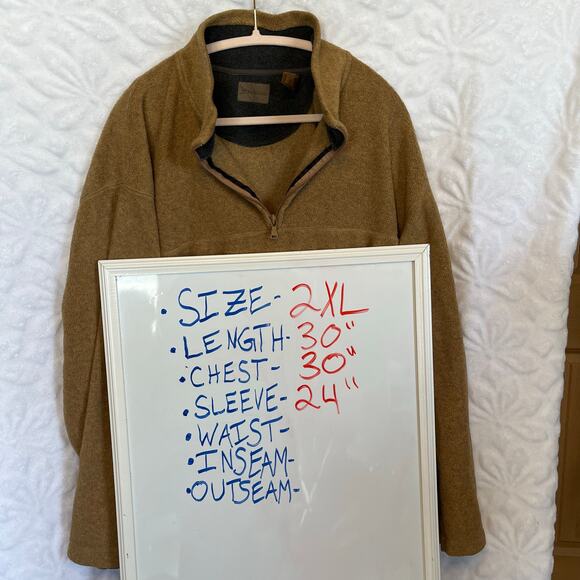 St. John’s Bay brown quarter zip fleece long sleeve preowned good condition - Picture 5 of 5